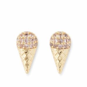 Sophie Harper Adorable Ice Cream Cone Earrings NEW